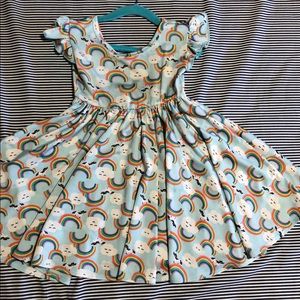 Dot Dot Smile Rainbow Twirly Empire Dress